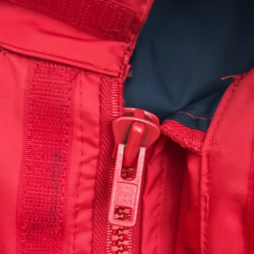 Vintage Wetskins Weatherproof Windbreaker Men Red Black Hooded Jacket XS Outdoor